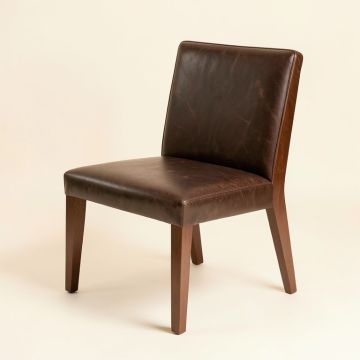 Wilburton Faux Leather Upholstered Slat Back Side Chair (synthetic illustration; no displayed measurements)