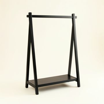 Shore Branch Empty Garment Rack - Black (synthetic illustration; no displayed measurements)