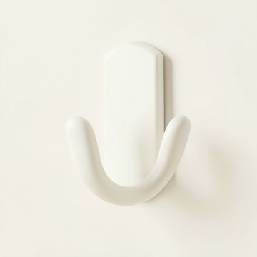 Elm Bluff Wall-Mounted Robe Hook - White (synthetic illustration; no displayed measurements)