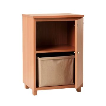 Cliff Canyon Freestanding Pull-Out Hamper Cabinet - Terracotta