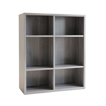 Maple Bridge Freestanding Bookcase - Gray