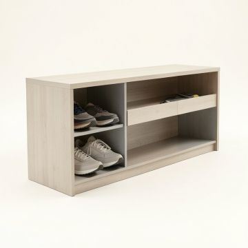 Entryway 6 Pair Shoe Storage Bench (synthetic illustration; no displayed measurements)
