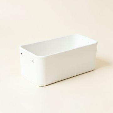 Sage Brook Empty Railing Planter With Integral Brackets - White (synthetic illustration; no displayed measurements)