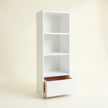 Glen Edge Narrow Cubby Tower - White (synthetic illustration; no displayed measurements)