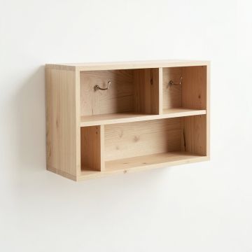 Laurel Brook Wall-Mounted Entryway Organizer Shelf - Beige (synthetic illustration; no displayed measurements)
