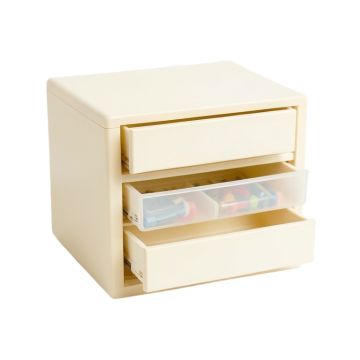 Ridge Dale Small-Parts Storage Drawer Cabinet - Cream