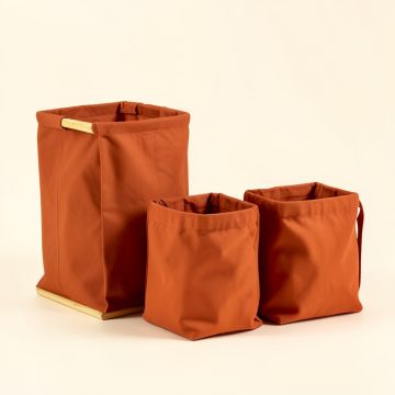 Birch Arc Laundry Sorting Station With Plain Removable Bags (synthetic illustration; no displayed measurements)