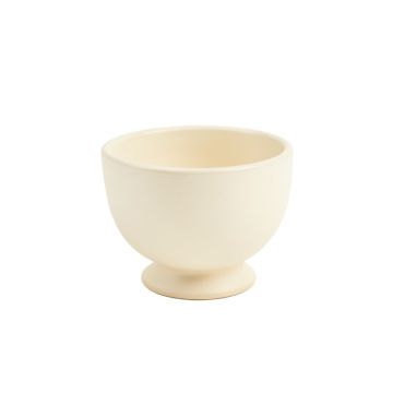 Moss Crest Empty Candle Holder - Ivory