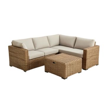 Outdoor Patio Furniture Set 5-Piece Wicker Rattan Sectional Sofa Set (synthetic illustration; no displayed measurements)
