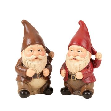 Knothole Gnomes 2 Piece Garden Welcome Tree Statue Set