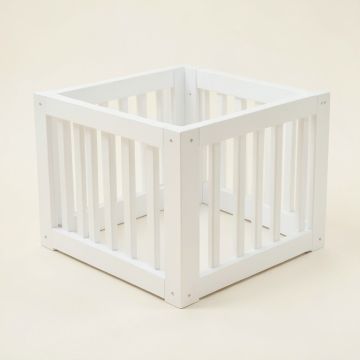 Cliff Falls Empty Furniture-Style Pet Crate - White (synthetic illustration; no displayed measurements)