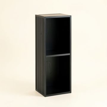 Dune Crest Narrow Cubby Tower - Black (synthetic illustration; no displayed measurements)