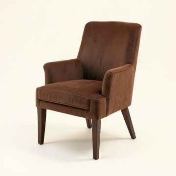 Christon Upholstered Queen Anne Back Side Chair In Brown Cherry (synthetic illustration; no displayed measurements)