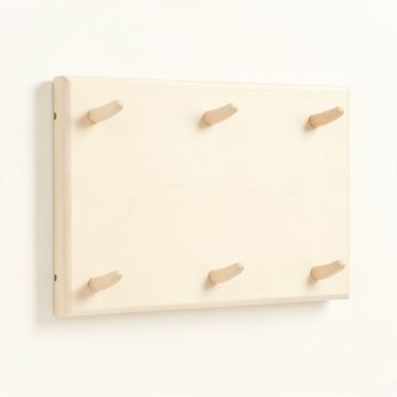 Meadow Crest Empty Wall-Mounted Tool Organizer Panel - Ivory (synthetic illustration; no displayed measurements)