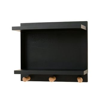 Glen Crossing Wall-Mounted Entryway Organizer Shelf - Black