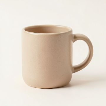 Hazel Bend Ceramic Mug - Beige (synthetic illustration; no displayed measurements)