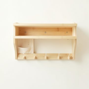 Birch Branch Wall-Mounted Entryway Organizer Shelf - Ivory (synthetic illustration; no displayed measurements)