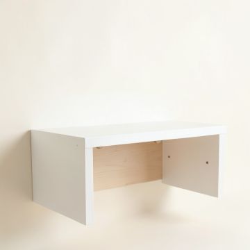 Hill Canyon Wall-Mounted Shelf - White (synthetic illustration; no displayed measurements)