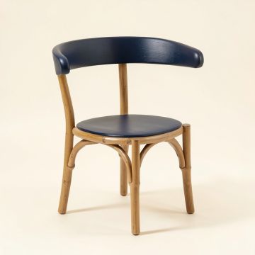 Hill Bend Small Chair - Navy (synthetic illustration; no displayed measurements)