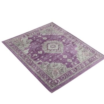 Oriental Hand Knotted Wool Teal/Plum Area Rug