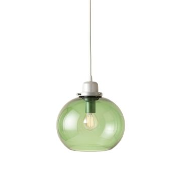 Juniper Bluff Pendant Light Suspended From One Plain Cable - Green