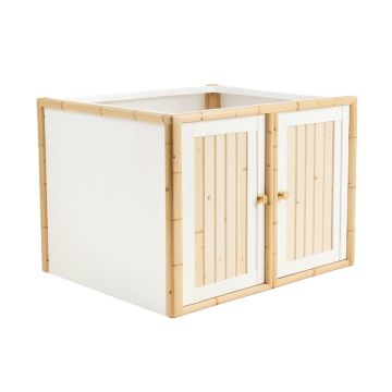 Brook Crossing Empty Furniture-Style Litter Enclosure - White