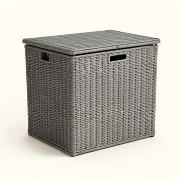 Garden Patio 88 Gallon Rattan Deck Box (synthetic illustration; no displayed measurements)