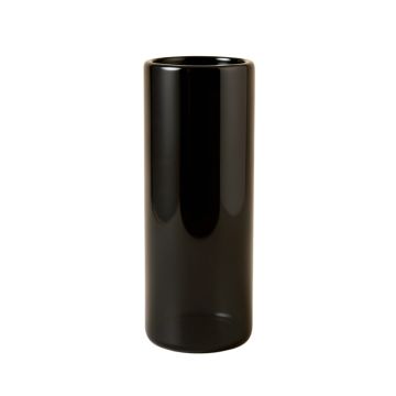 Holly Branch Empty Decorative Vase - Black