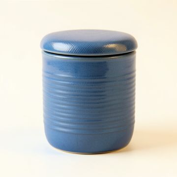 Cedar Bluff Storage Canister With Lid - Blue (synthetic illustration; no displayed measurements)