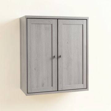 Moss Crossing Wall-Mounted Entry Cabinet - Gray (synthetic illustration; no displayed measurements)