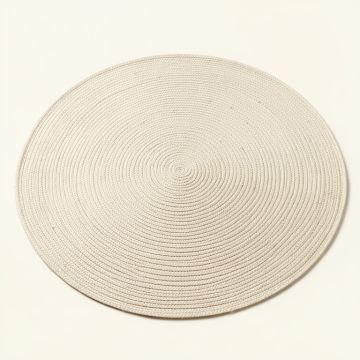 Elm Crest Round Area Rug - Ivory (synthetic illustration; no displayed measurements)