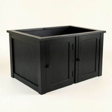 Moss Bluff Empty Furniture-Style Litter Enclosure - Black (synthetic illustration; no displayed measurements)