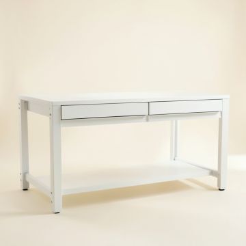 Dawn Bridge Empty Workshop Workbench - White (synthetic illustration; no displayed measurements)