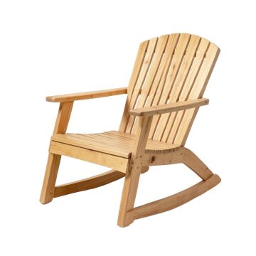 Amayah Solid Pine Wood Patio Rocking Chair