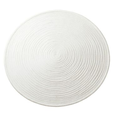 Birch Bluff Round Area Rug - White