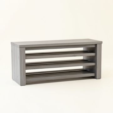 Linden Edge Shoe Storage Bench - Gray (synthetic illustration; no displayed measurements)