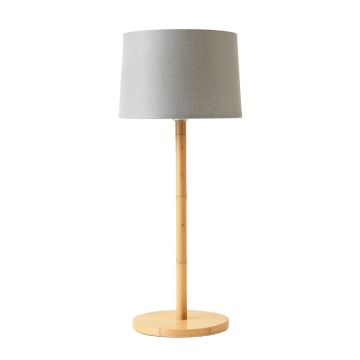 Linden Arc Floor Lamp With A Plain Fabric Shade - Gray