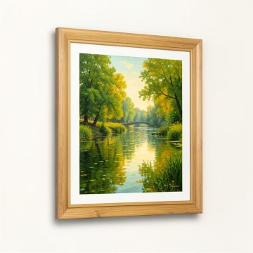 The Bridge At Argenteuil By Claude Monet Framed Painting Print (synthetic illustration; no displayed measurements)