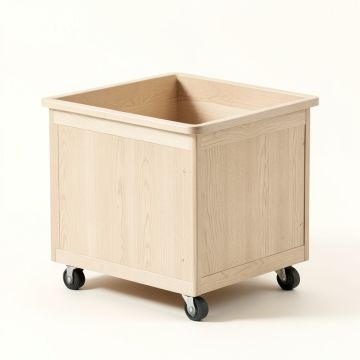 Reed Edge Empty Rolling Workshop Cart - Beige (synthetic illustration; no displayed measurements)