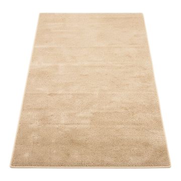Beaverton Bohemian Tufted Wool Beige Area Rug