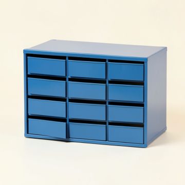Heath Bridge Small-Parts Storage Drawer Cabinet - Blue (synthetic illustration; no displayed measurements)
