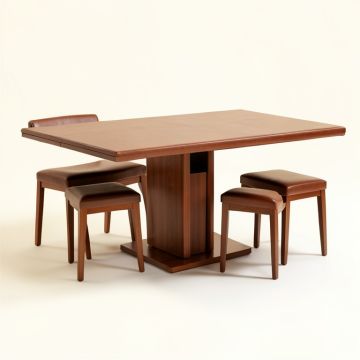 Dalke Mid-Century 5 Piece Pub Table Set (synthetic illustration; no displayed measurements)