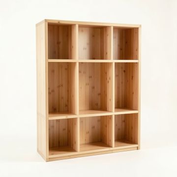 Summit Edge Freestanding Bookcase - Beige (synthetic illustration; no displayed measurements)