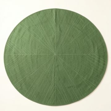 Spruce Arc Round Area Rug - Green (synthetic illustration; no displayed measurements)