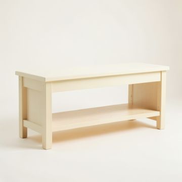 Oak Falls Indoor Bench - Cream (synthetic illustration; no displayed measurements)