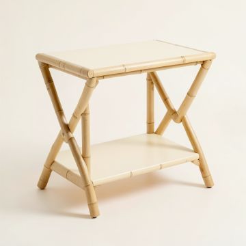 Spruce Bridge Side Table - Cream (synthetic illustration; no displayed measurements)