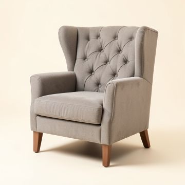 Hollange 24.25 '' Wide Tufted Polyester Wingback Chair (synthetic illustration; no displayed measurements)