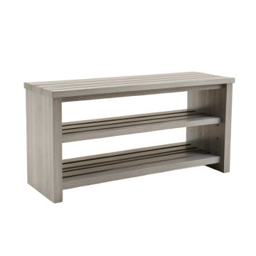 Fern Brook Shoe Storage Bench - Gray