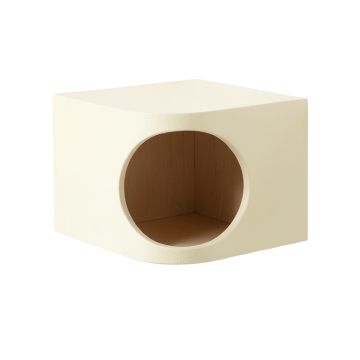 Oak Edge Wall-Mounted Cat Perch - Cream