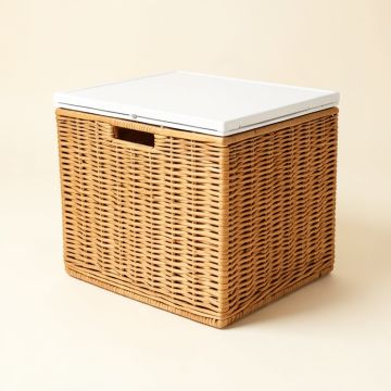 70 Gallon Wicker Deck Box (synthetic illustration; no displayed measurements)